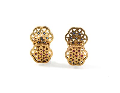 Saphir Rubinohrclips - Jewellery