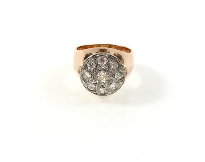 Altschliffdiamant Ring zus. ca. 0,95 ct - Jewellery