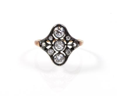 Altschliffdiamantring zus. ca.1 ct - Jewellery