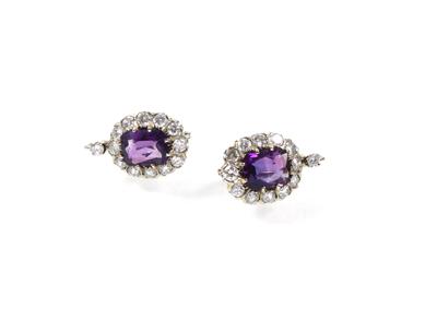 Brillant Amethystohrringe - Erlesener Schmuck