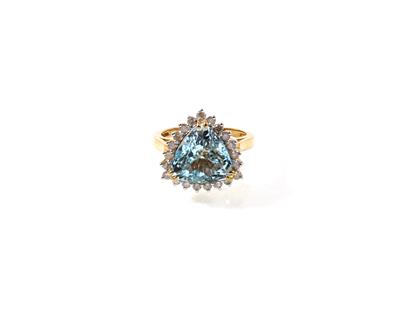 Aquamarinring ca.5,40 ct - Christmas auction - Jewellery