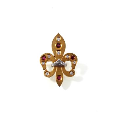 Diamant Rubinbrosche - Christmas auction - Jewellery