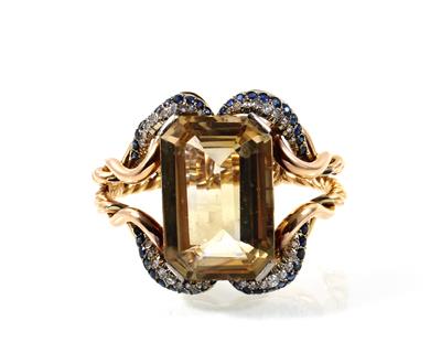 Diamant Saphir Citrinarmreif - Vánoční aukce - Klenoty