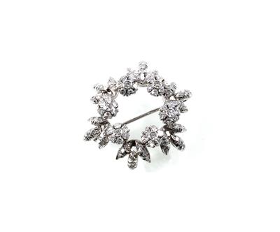 Diamantbrosche Schneekristall - Christmas auction - Jewellery