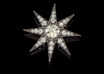 Diamantbrosche Stern zus. ca. 5,15 ct - Asta di Natale - Gioielli