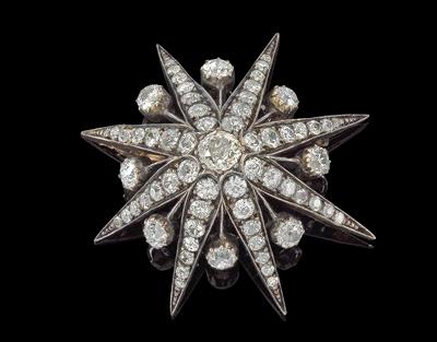 Diamantbrosche Stern zus. ca. 5 ct - Christmas auction - Jewellery