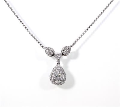 Diamantcollier zus. ca.0,95 ct - Schmuck-Weihnachtsauktion