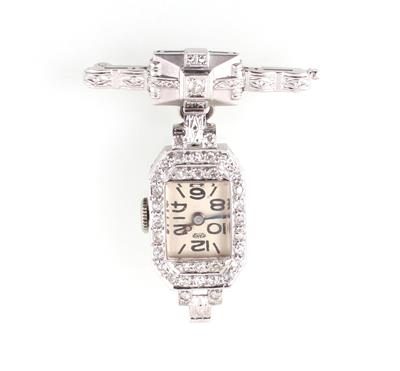 Diamantanhängeuhr mit Broschierungsteil - Gioielli