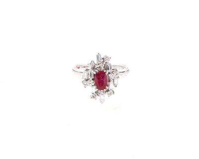 Diamant Rubin Ring - Gioielli