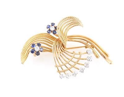 Brillant Saphirbrosche - Exquisite jewellery