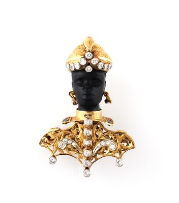 Brillantbrosche Morettikopf - Exquisite jewellery