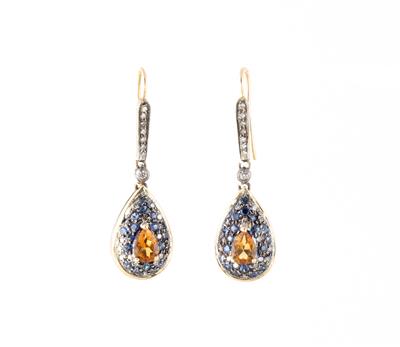 Diamant Saphirohrgehänge - Exquisite jewellery