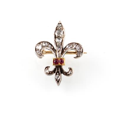 Diamantbrosche Fleur de Lys - Exquisite jewellery