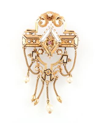 Rubin Halbperlenanhänger - Exquisite jewellery