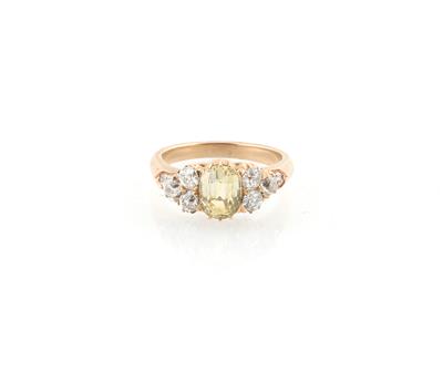 Altschliffdiamant Citrinring - Exquisite jewellery