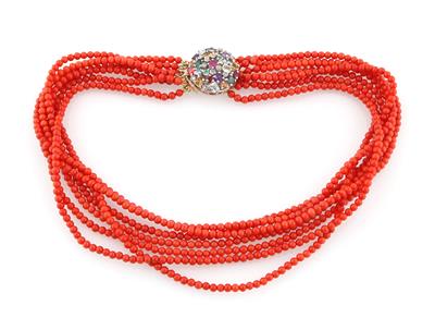 Diamant Korallencollier - Exquisite jewellery