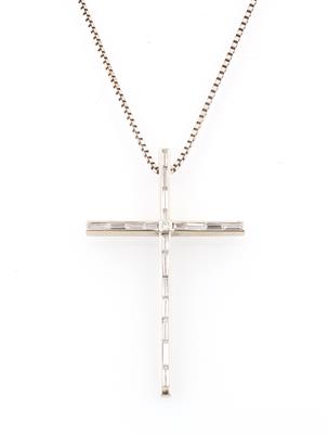 Diamant Kreuz Anhänger zus. ca. 1,90 ct - Exquisite jewellery