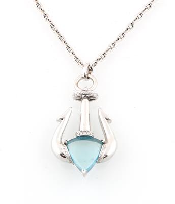 Brillant Aquamarin Anhänger - Exkluzivní šperky
