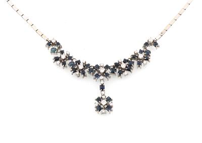 Brillant Saphir Collier - Erlesener Schmuck