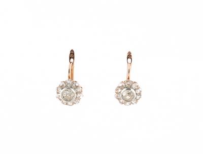 Altschliffdiamant Ohrringe zus. ca. 1 ct - Exquisite jewellery