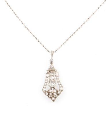 Altschliffdiamantanhänger zus. ca. 1 ct - Exquisite jewellery