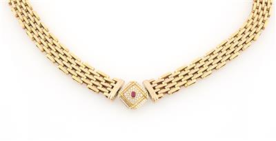 Brillant Rubin Collier - Exquisite jewellery