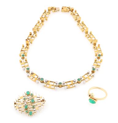 Brillant Smaragdgarnitur - Exquisite jewellery