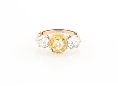 Diamant Saphir Ring zus. ca. 6,50 ct - Erlesener Schmuck