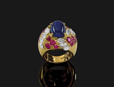 Boucheron Diamant Saphir Rubinring - Exquisite jewellery