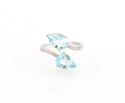 Brillant Aquamarinring - Exquisite jewellery