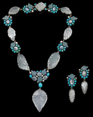 Aquamarin Mondstein Garnitur - Exquisite jewellery