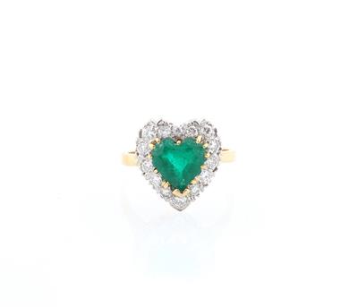 Brillant Smaragdring Herz - Exquisite jewellery