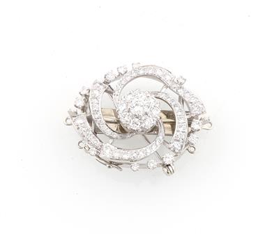 Brillantbrosche zus. ca. 3,28 ct - Gioielli scelti