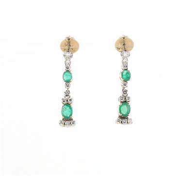 Brillant Smaragdohrgehänge - Exquisite jewellery