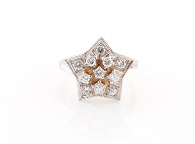 Brillantring Stern zus. ca. 0,50 ct - Exquisite jewellery