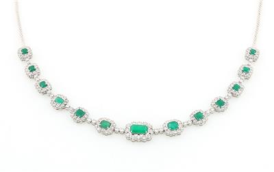 Diamant Smaragdcollier - Exquisite jewellery