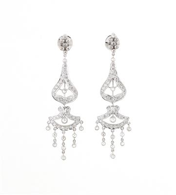 Diamantohrsteckgehänge zus. ca. 3,30 ct - Exquisite jewellery