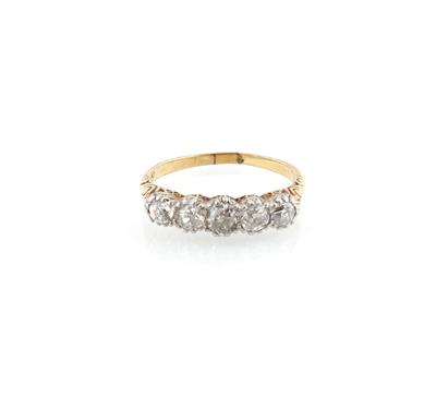 Altschliffdiamant Ring zus. ca. 1 ct - Exkluzivní šperky
