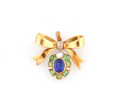 Brillant Tansanit Anhänger - Exquisite jewellery