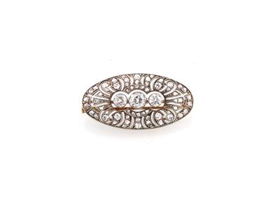 Diamantbrosche zus. ca. 1,10 ct - Exquisite jewellery