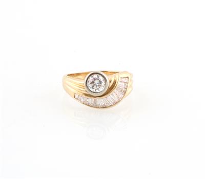 Diamantdamenring zus. ca. 0,90 ct - Exquisite jewellery