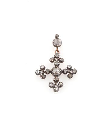 Diamantrauten Anhänger zus. ca. 1 ct - Exquisite jewellery