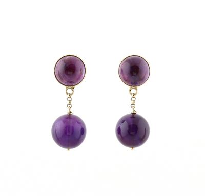 Amethyst Ohrclipsgehänge - Erlesener Schmuck