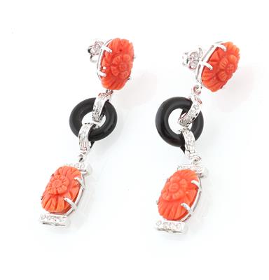 Brillant Korallenohrgehänge - Exquisite jewellery