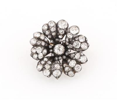 Altschliffdiamant Brosche zus. ca. 7,50 ct - Exquisite jewellery