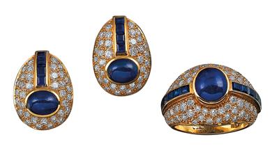 Brillant Saphir Damenschmuck Garnitur - Exquisite jewellery
