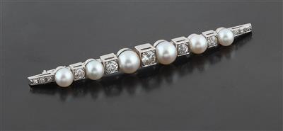 Diamant Kulturperlenbrosche - Exquisite jewellery