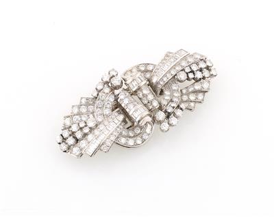 Diamantbrosche zus. ca. 9,25 ct - Exkluzivní šperky