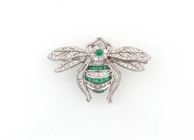 Altschliffdiamant Brosche Fliege zus. ca. 1,40 ct - Exquisite jewellery