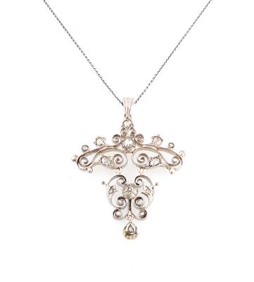 Diamantanhänger zus. ca. 0,90 ct - Exquisite jewellery